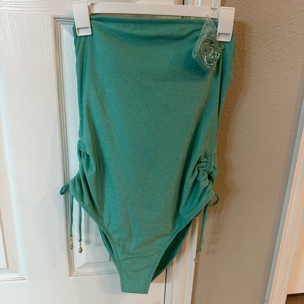 NWT Target teal one piece swimsuit size L